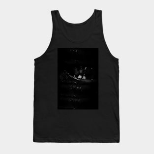 Digital collage and special processing. Bizarre. Mouth, teeth and fleshy parts. Dark, grayscale. Tank Top